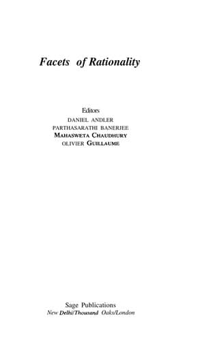 Tapa de Facets of rationality