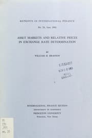 Tapa de Asset markets and relative prices in exchange rate determination