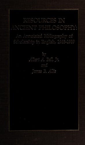 Tapa de Resources in Ancient Philosophy