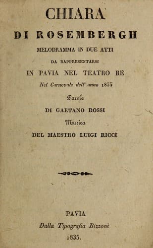 Tapa de Chiara di Rosembergh