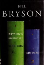 Tapa de Bryson's dictionary for writers and editors