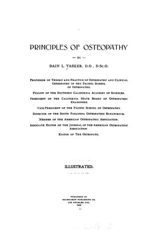 Tapa de Principles of osteopathy