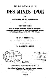 Tapa de De la découverte des mines d'or en Australie et en Californie; ou ..