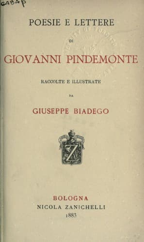 Tapa de Poesie e lettere
