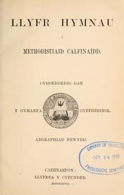 Tapa de Llyfr hymnau y Methodistiaid Calfinaiid