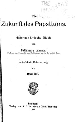 Tapa de Die Zukunft des Papsttums