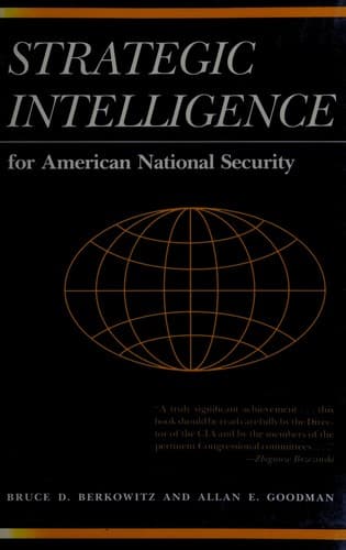 Tapa de Strategic intelligence for American national security
