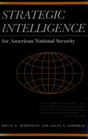 Tapa de Strategic intelligence for American national security