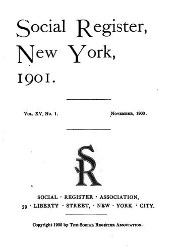 Tapa de Social Register, New York