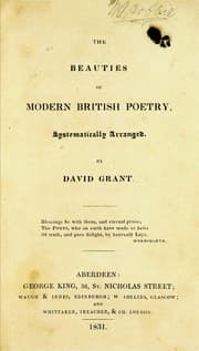 Tapa de The beauties of modern British poetry, systematically arranged