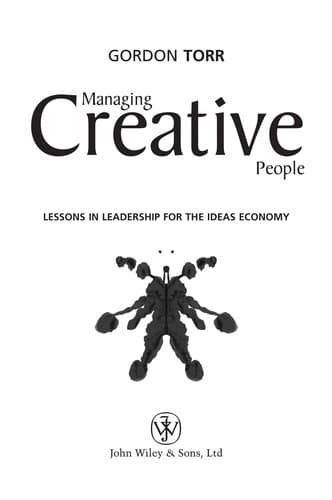 Tapa de Managing creative people