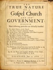 Tapa de The true nature of a gospel church and its government