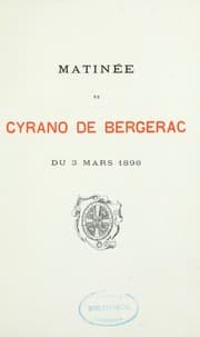 Tapa de Matinée de Cyrano de Bergerac du 3 mars 1898