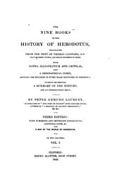Tapa de The Nine Books of the History of Herodotus: Translated from the Text of Thomas Gaisford, with ..