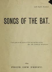 Tapa de Songs of the bat