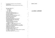 Tapa de Algebra lineare