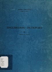 Tapa de English-Dehu dictionary