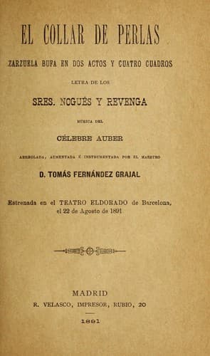 Tapa de El collar de perlas