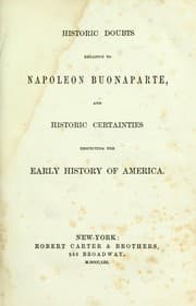 Tapa de Historic doubts relative to Napoleon Buonaparte