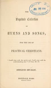 Tapa de The Hopedale collection of hymns and songs, for the use of practical Christians