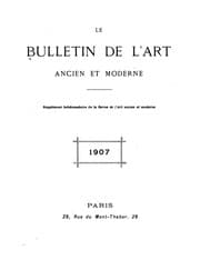Tapa de Le Bulletin de l'art ancien et moderne