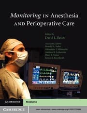 Tapa de Monitoring in anesthesia and perioperative care
