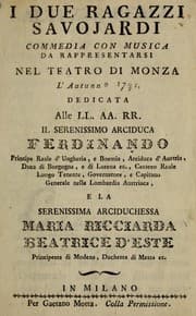 Tapa de I due ragazzi savojardi