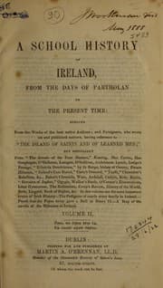 Tapa de A school history of Ireland, from the days of Partholan to the present time