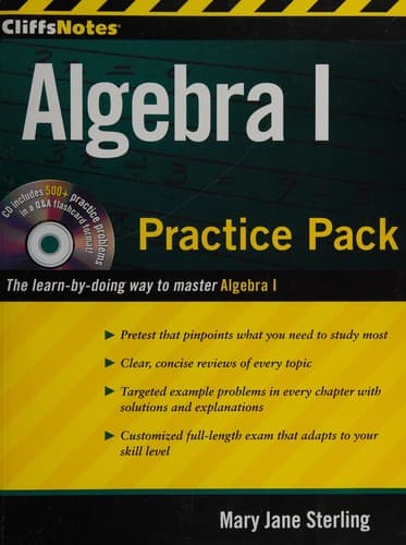 Tapa de Algebra I practice pack