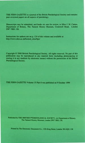 Tapa de The Fern gazette