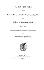 Tapa de Early records of the city and county of Albany, and colony of Rensselaerswyck (1656-1675)