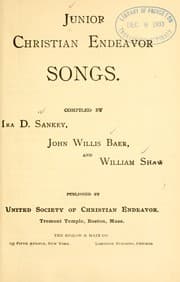 Tapa de Junior Christian Endeavor songs