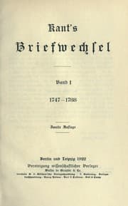 Tapa de Kant's gesammelte Schriften