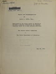 Tapa de Report and recommendations of Louis L. Jaffe