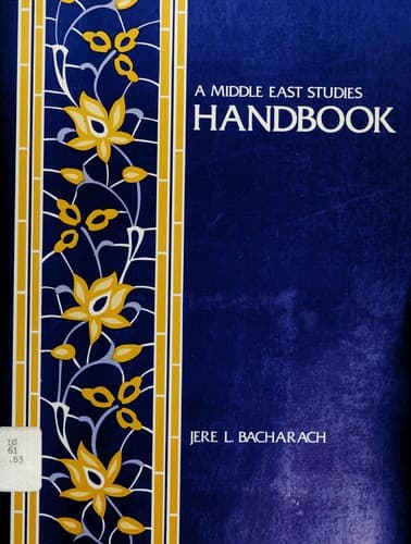 Tapa de A Middle East studies handbook