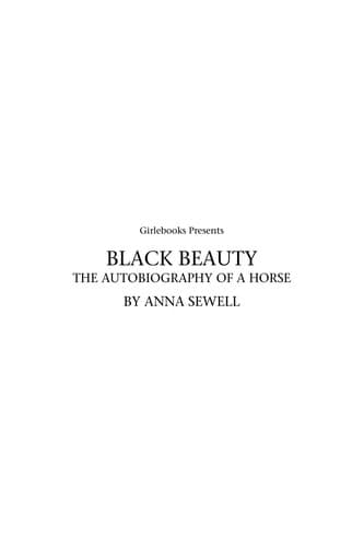 Tapa de Black Beauty (Children's Classics)