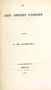 Tapa de De accentu compositorum sanscriticorum