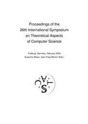 Tapa de 26th International Symposium on Theoretical Aspects of Computer Science (STACS'09)