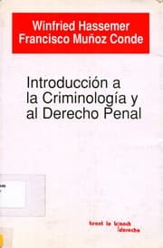 Tapa de Introduccion a la criminologia y al derecho penal