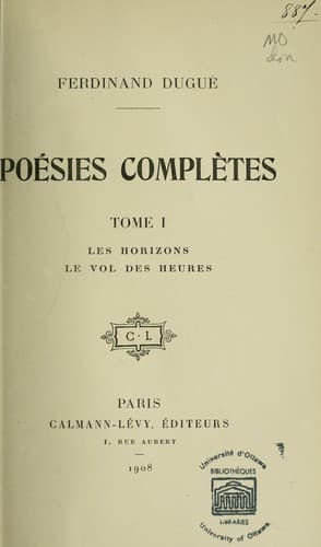 Tapa de Poésies complètes