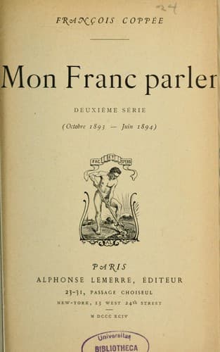 Tapa de Mon franc-parler
