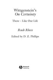 Tapa de Wittgenstein's On certainty