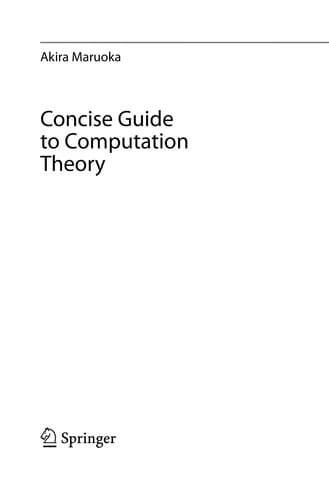 Tapa de Concise Guide to Computation Theory