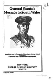 Tapa de General Smuts's message to South Wales
