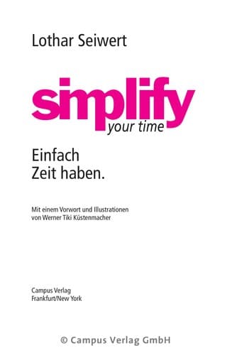 Tapa de Simplify your time