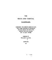 Tapa de The Maya and Tzental calendars