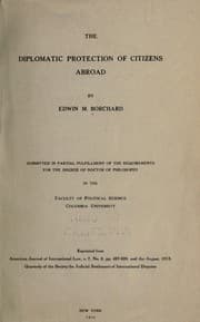 Tapa de The diplomatic protection of citizens abroad