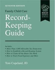 Tapa de Family Child Care Record-Keeping Guide