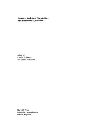 Tapa de Structural analysis of discrete data with econometric applications