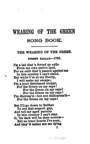 Tapa de The Wearing Of The Green Song Book